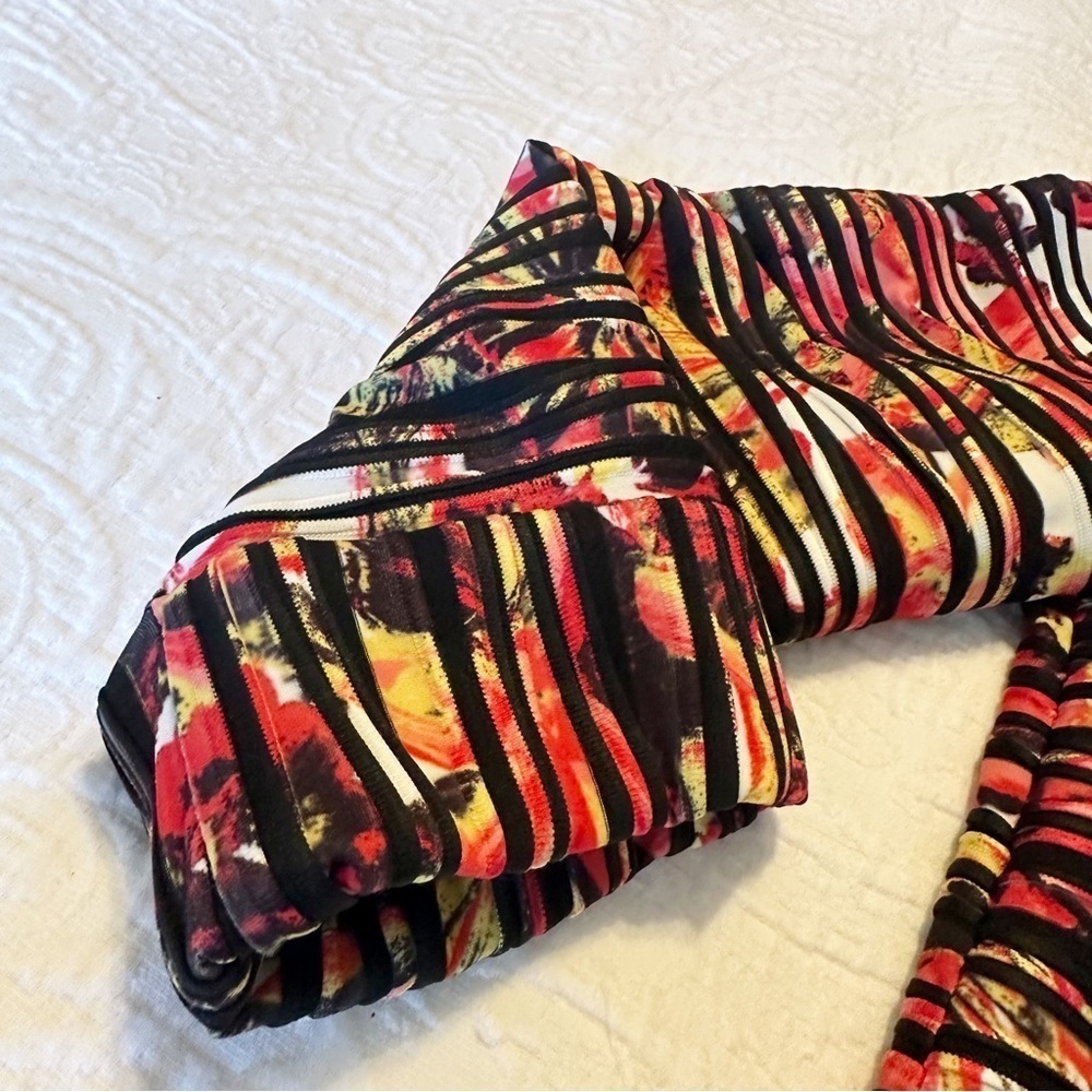 Multiples Asymmetrical Hem Button Stripe Floral J… - image 8